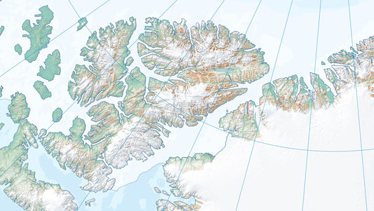 Arctic geography map designed for school learning
