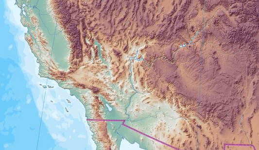 North America geography map designed for school learning