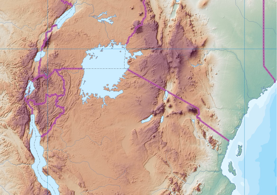 Africa geography map designed for school learning