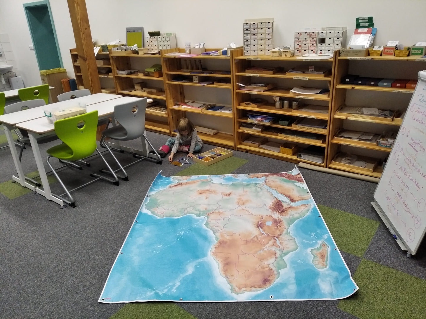 physical map of Africa showing terrain and relief