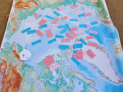 large Arctic map used for group learning activities