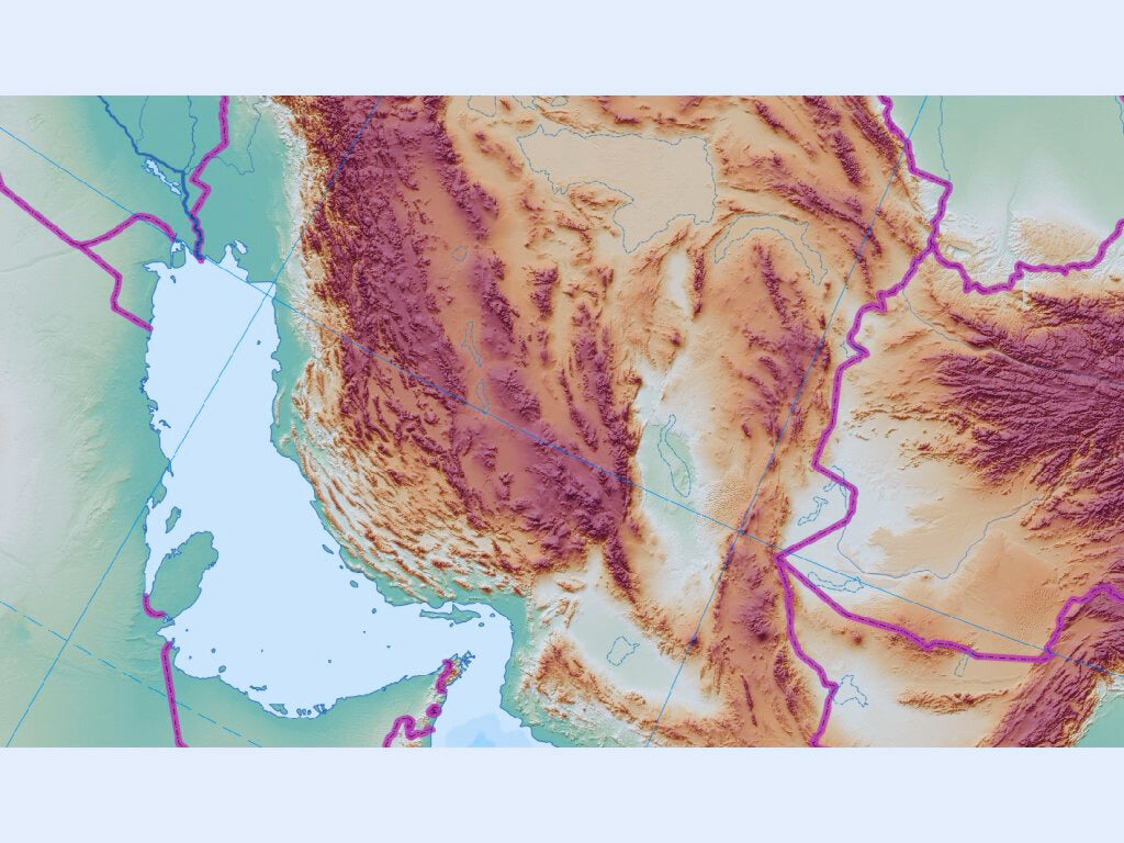 Asia map with countries and major cities