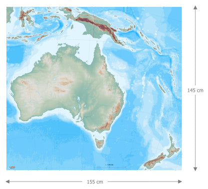 classroom map of Australia for teaching geography