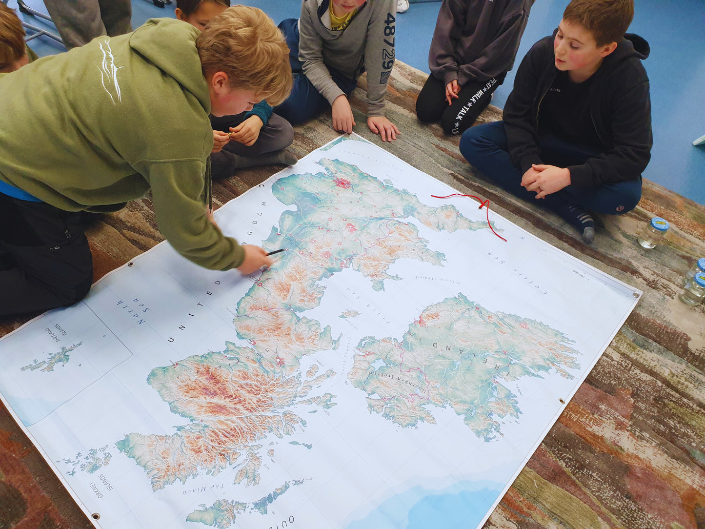 educational map of the British Isles for schools