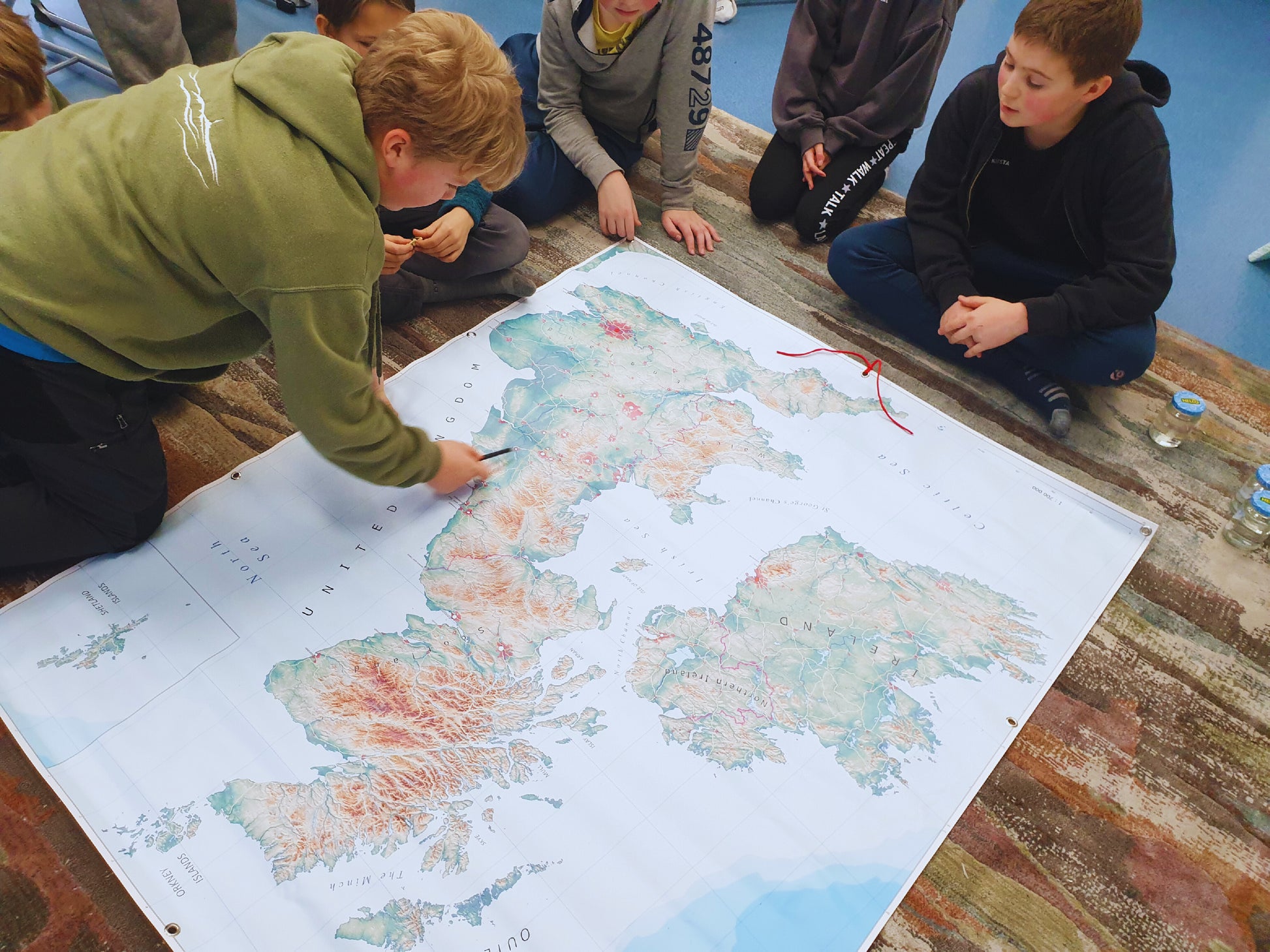 educational map of the British Isles for schools