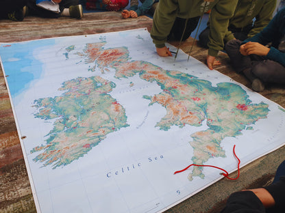 geography poster of the British Isles for classroom display