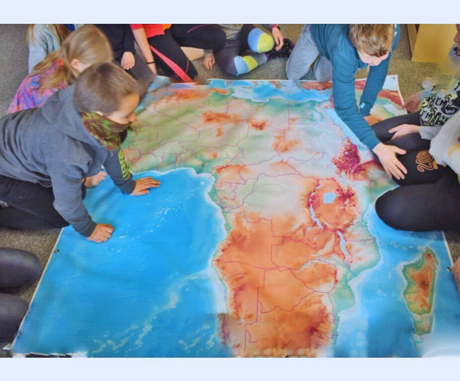 detailed Africa map for classroom geography lessons