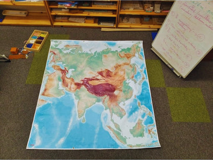 detailed Asia map for classroom geography lessons