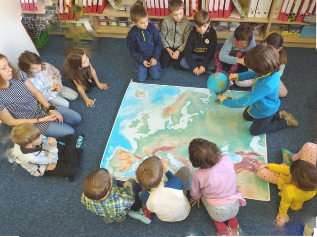 detailed Europe map for classroom geography lessons