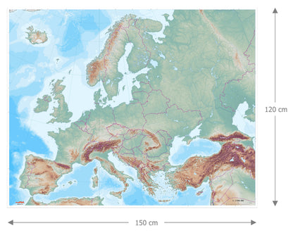 classroom map of Europe for teaching geography