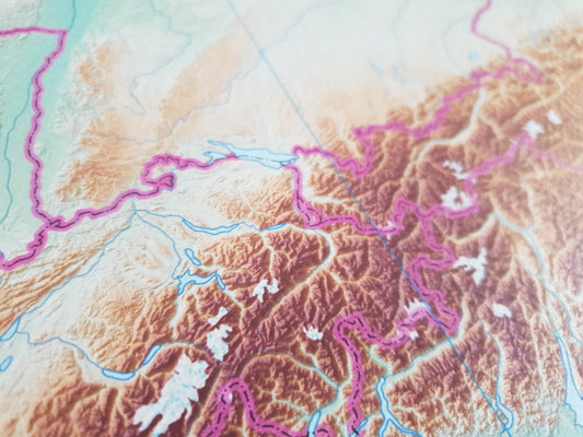 Europe geography map designed for school learning