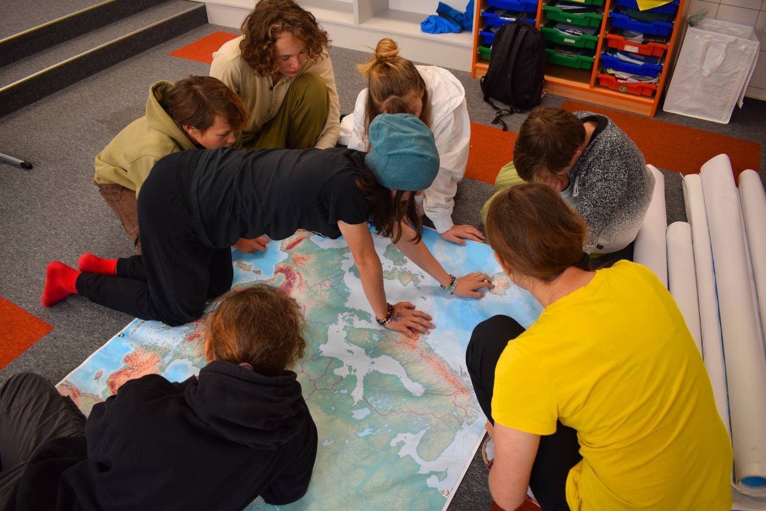 large format map of Europe for group learning