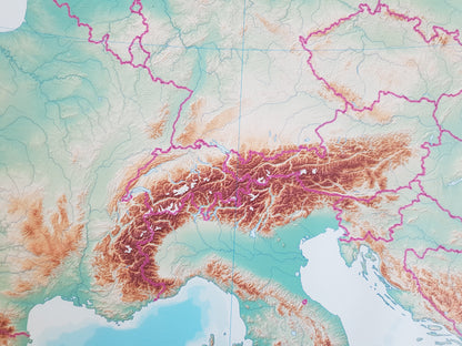 Europe map supporting active learning in geography lessons