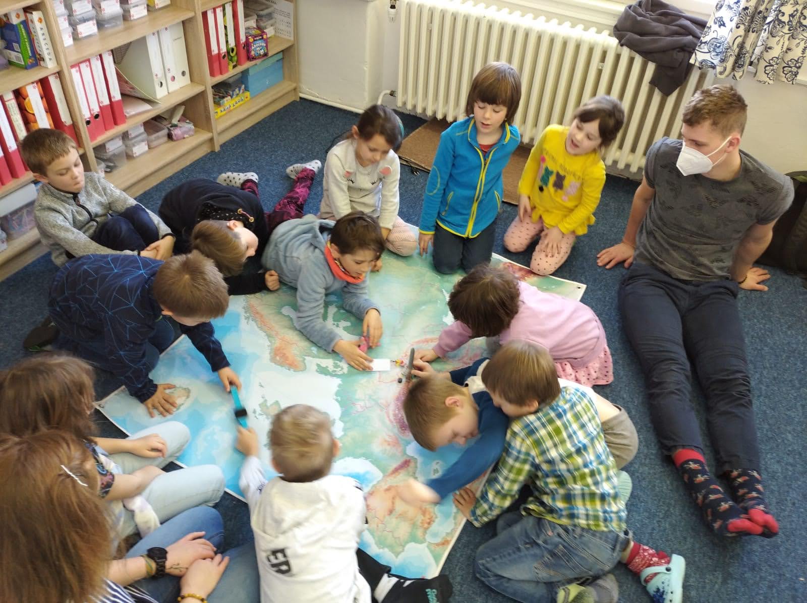 Europe map as an educational tool for students