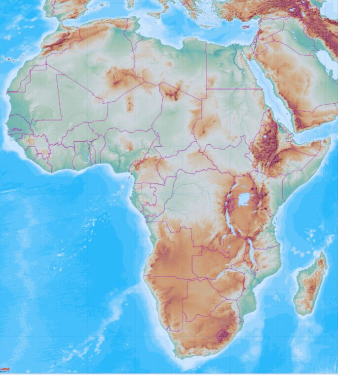 large wall map of Africa for classroom use