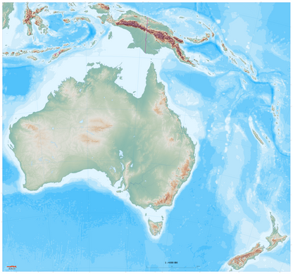 large wall map of Australia for classroom use