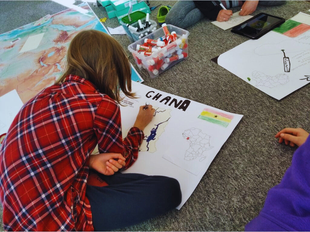 Mapuito Africa map for hands-on geography learning