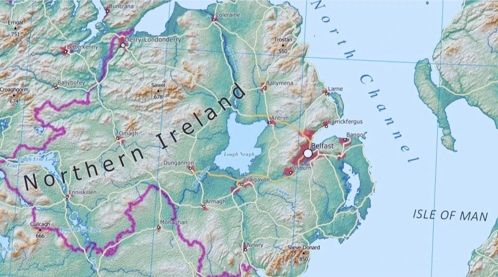 Mapuito British Isles map designed for active learning