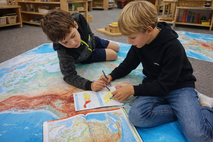 classroom map of North America for teaching geography