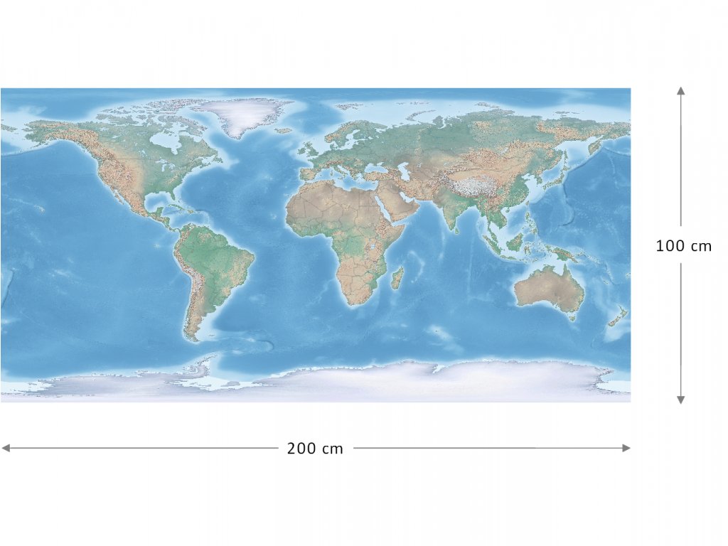world map as a geography teaching aid for schools