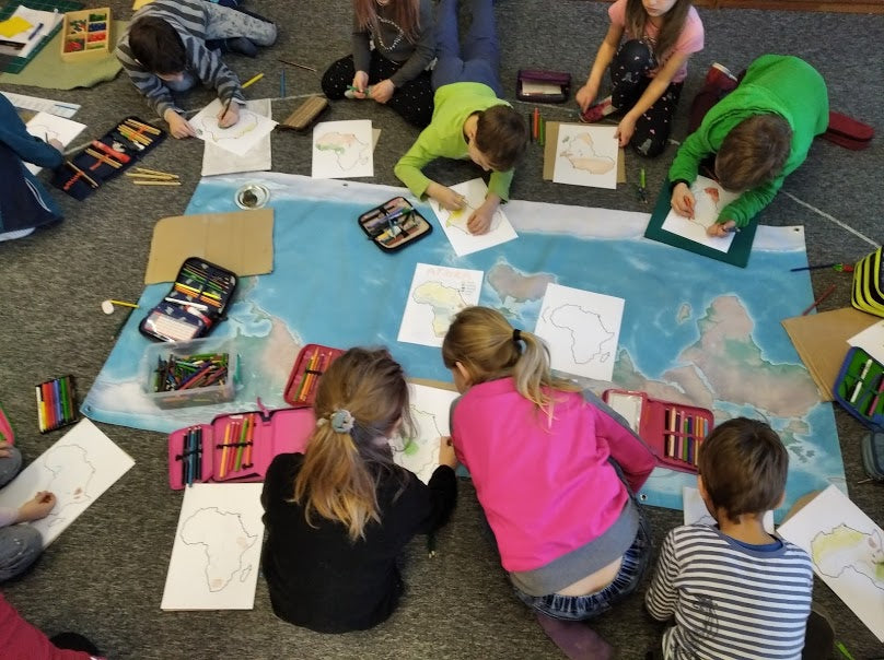 Montessori world map for hands-on geography education