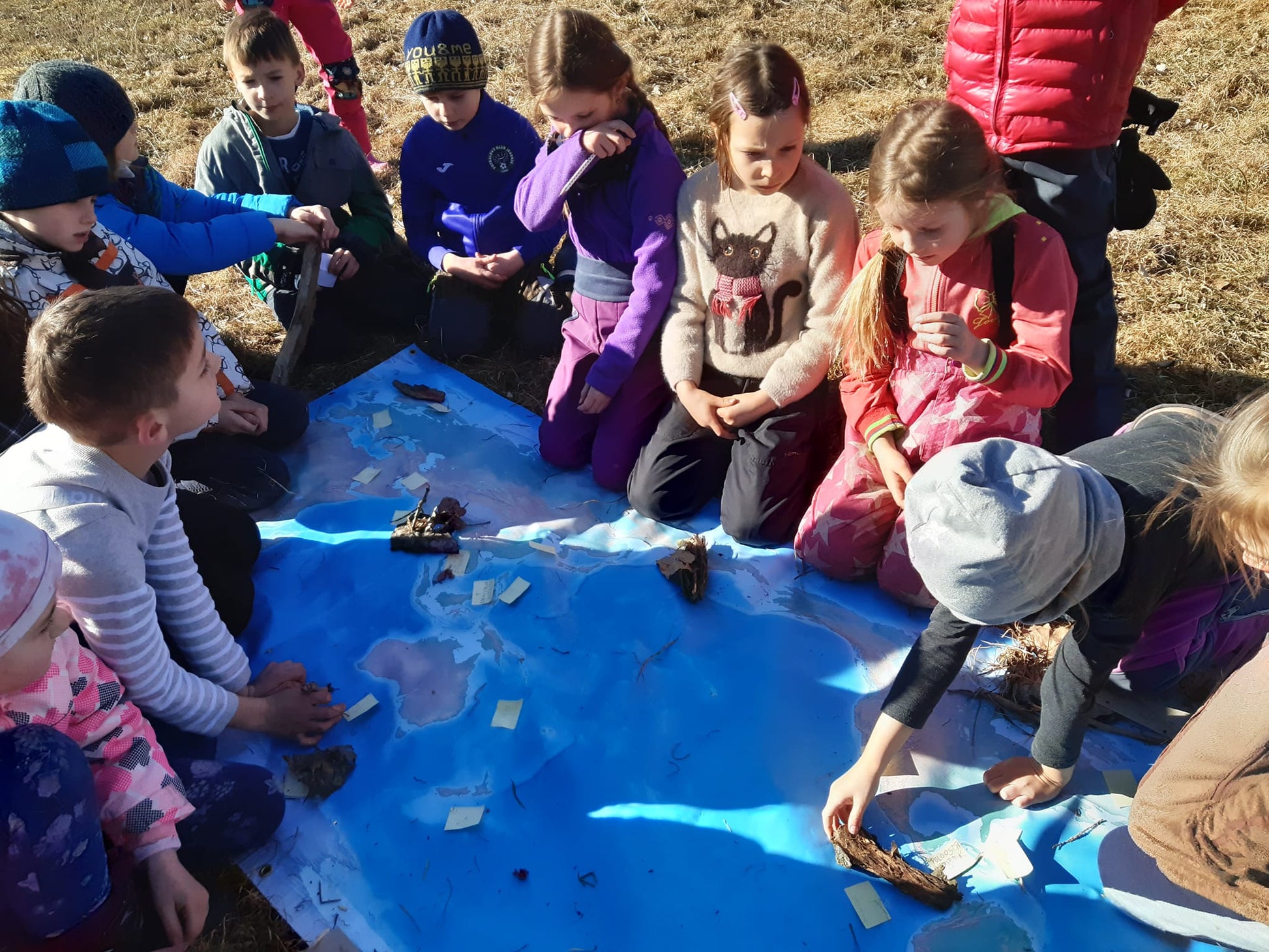 Montessori world map without labels for learning continents