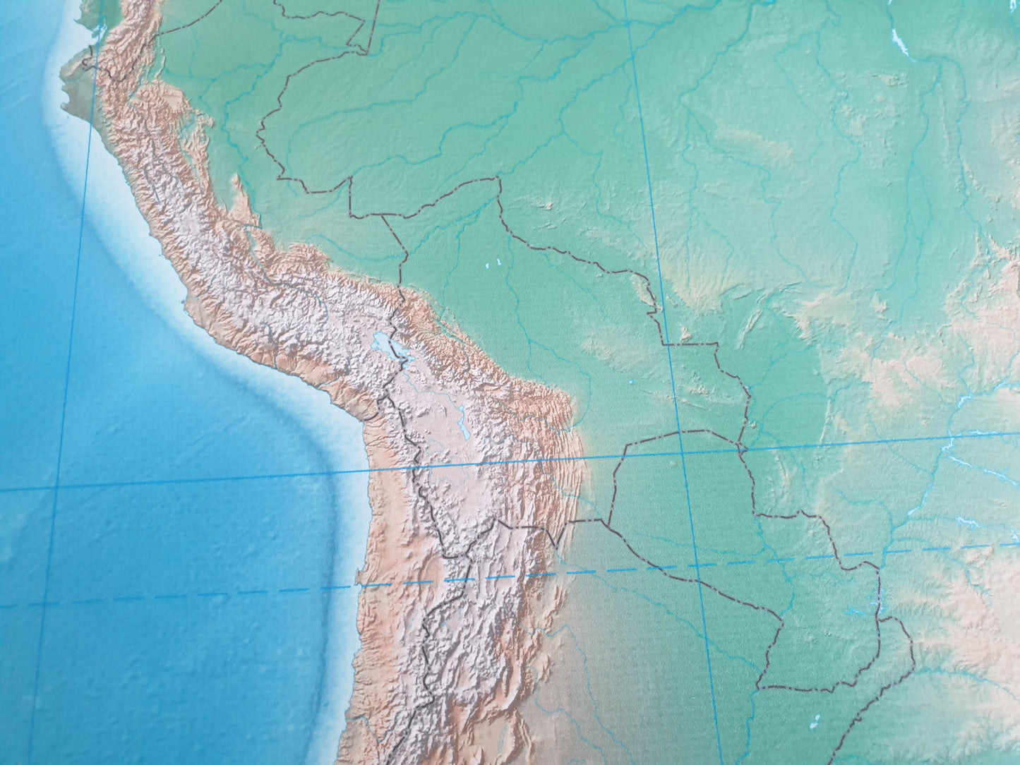 physical world map showing terrain and relief